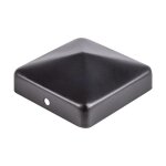 Piquet - poteau - accessoires cloture alberts - 205676 - capuchon de poteau en bois forme plate noir ...