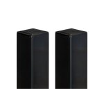 Lot de 2 poteaux - casanoov - dario - 8x8cm - h. 190 cm - noir mat - acier