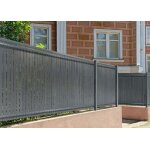 Lames pvc rigide occultation - casanoov - cinto - 2m h. 120cm - gris - avec clips et profil de finition ...