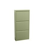 Pisa armoire � chaussures � 3 rabats / portes en m�tal vert. livr� enti�rement mont�.
