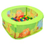 Piscine � balles - vidaxl - 75x75x32 cm - 50 balles - polyester - multicolore