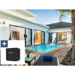 Piscine bois rectangle aruba 140 - 5. 00 x 3. 00 x 1. 38 m + pompe � chaleur 3. 5 kw / h