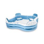 Piscine familiale octogonale bleue avec siges et appuie - ttes 229 x 229 x 66 cm - intex - 56475