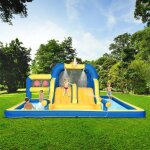 Piscine gonflable - alightup - chteau gonflable pour enfant avec gonfleur 450w toboggan zone de saut ...