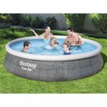 Piscine gonflable - bestway - fast set - pompe incluse - 396x84 cm - bleu