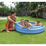 Piscine gonflable intex pour enfant 3 boudins - 1, 47m - bleu cristal