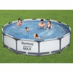 Piscine tubulaire - bestway - steel pro max - 366x76 cm - gris