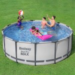 Piscine tubulaire - bestway - steel pro max - 396x122 cm - multicolore