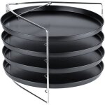 Pizza backset 5 pices avec support fixe et 4x plaques  pizza rondes 28 cm support  pizza pour four ...