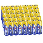 Pkcell piles aa lot de 40 piles double a piles 15 v pour bougies led tlcommandes dhorloges lampes de ...