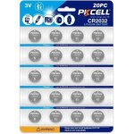 Pkcell lot 20 piles lithium cr2032 br2032 dl2032 piles lithium 3v cr 2032 pile plate bouton date de p�remption ...