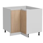 Meuble bas de cuisine - deconation - roma - blanc / beige - l 90 x h 81 x p 45 cm - design moderne