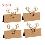 Marque place50 marque places de no�lcarte de porte de placement nom pliabled�coration r�ception de tablepour ...