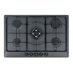 Plados - star75ug70 - plaque de cuisson star75 a gaz encastrable 5 feux 75 cm - noir mat