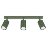 Plafonnier en aluminium - onyx 3l - vert olive - ip20 - max 10w led - gu10