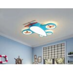 Plafonnier avion enfant led 72w - clairage 3 couleurs rglable - lampe de plafond crative pour chambre ...