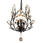 Plafonnier � led en cristal lustre en cristal suspension � led plafonnier en cristal branche de fleur ...