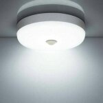 Plafonnier led avec d�tecteur mouvement 12w �tanche ip56 1500lm blanc froid 6500k carr� pour ext�rieur ...