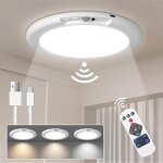 Plafonnier led avec detecteur de mouvement - lampe de plafond dimmable rechargeable avec télécommande ... Plafonnier led avec detecteur de mouvement - lampe de plafond dimmable rechargeable avec télécommande ...