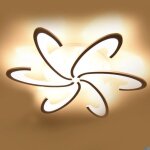 Plafonnier led en forme de fleur lampe chandelier salon chambre blanc chaud