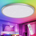Plafonnier ledluminaire plafonnier 24w avec tlcommande sans filplafonnier dimmable de toile 3200lm ...