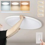 Plafonnier led de plafond couleur r�glable - lampe de salle de bain - moderne rond ultra - mince pour ...