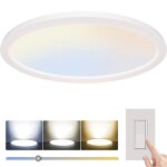 Plafonnier led de plafond couleur r�glable - lampe de salle de bain - moderne rond ultra - mince pour ...