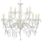 Plafonnier lustre 2 couches blanc 15 ampoules e14 lampe de plafond classique et elégant plafonnier salon ... Plafonnier lustre 2 couches blanc 15 ampoules e14 lampe de plafond classique et elégant plafonnier salon ...