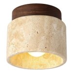Plafonnier en verre vintage en pierre naturelle semi - encastr petit luminaire de couloir abat - jour ...