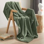 Plaid canape couverture polaire jete de canape 100x150 flanelle 1 personne doux et chaude - vert deau ...