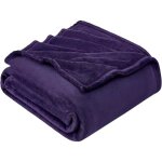 Plaid canape couverture polaire violet 150x200 couvre lit 2 personnes plaid canap� flanelle doux et chaud ...