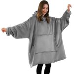 Good nite plaid  capuche adulte - 98x100cm - sweat capuche - couverture sweat plaid avec grandes poches ...