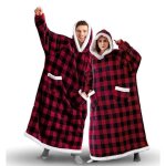 Plaid  capuche long adulte plaid pull couverture canap polaire avec manche fermeture femme homme avec ...