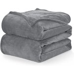 Plaid couverture polaire flanelle en microfibre jet de canap 150x200 gris anthracite couverture lit ...