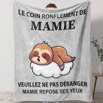 Plaid couverture polaire idee cadeau anniversaire mamiecadeaux no�l mamie cadeau fete des grand mere ...