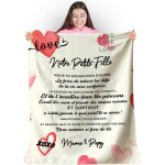 Plaid personnalis� doux pour offrir � sa petite - fille de la part de mamie et papi. id�e cadeau couverture ...