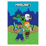 Plaid polaire minecraft 100x140 cm. neuf.