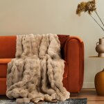 Plaid polaire - paco home - 150x200 cm - beige - 100% polyester - motif losange - effet relief - lavable ...