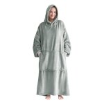 Good nite plaid pull  capuche adulte 130x82cm couverture canap polaire avec manche avec poches portables ...