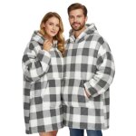 Plaid pull sweat  manche et capuche avec poche ? taille unique 118 x 85 cm - homme et femme - intrieur ...