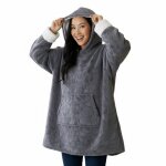 Plaid pull sweat à manche et capuche avec poche ? taille unique 118 x 85 cm - homme et femme - intérieur ... Plaid pull sweat à manche et capuche avec poche ? taille unique 118 x 85 cm - homme et femme - intérieur ...