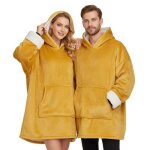 Plaid pull sweat  manche et capuche avec poche ? taille unique 118 x 85 cm - homme et femme - intrieur ...