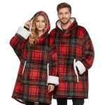 Plaid pull sweat � manche et capuche avec poche ? taille unique 118 x 85 cm - homme et femme - int�rieur ...