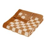 Plaid tricot itha motif damier 130x180cm - atmosphera createur dinterieur