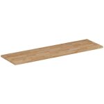 Plan de travail en bois chne massif naturel 160 cm pour meuble de salle de bain