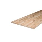 Plan de travail bois massif ch�ne lamell� about� l. 200 x p. 65 cm ep. 26 mm