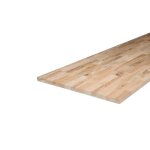 Plan de travail bois massif ch�ne lamell� about� l. 250 x p. 65 cm ep. 26 mm