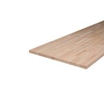 Plan de travail bois massif h�tre lamell� about� l. 200 x p. 65 cm ep. 26 mm