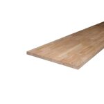 Plan de travail bois massif h�v�a lamell� about� l. 250 x p. 65 cm ep. 26 mm