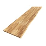 Plan de travail ch�ne massif bord naturel huil� l. 250 x l. 65 cm ep. 36 mm